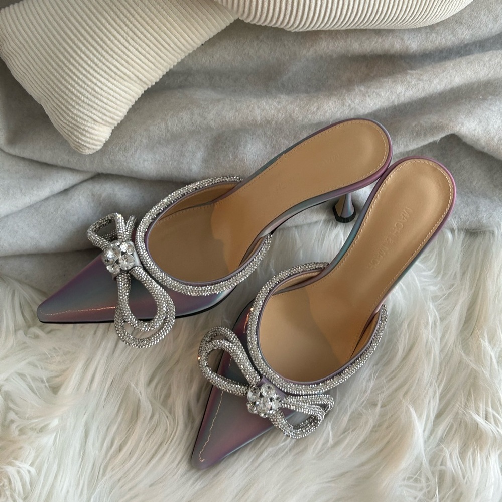 NEW Mach & Mach Crystal Bow Slip On Mule Size 39